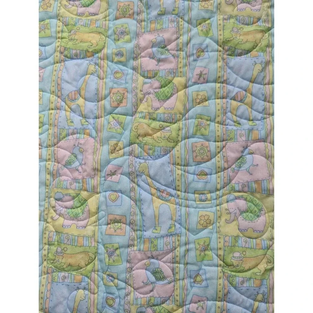 Animal Baby Quilt Handmade Gender Neutral 38